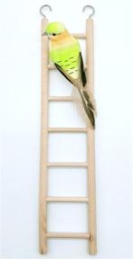 img 2 attached to 🐦 Wooden Ladder for Bird Parrot: Birdie Basics with 5 Step & 7 Step Options