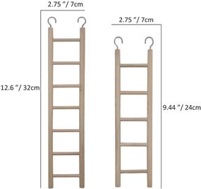 img 3 attached to 🐦 Wooden Ladder for Bird Parrot: Birdie Basics with 5 Step & 7 Step Options