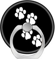 🐾 animal paw prints 360 degree finger stand cell phone ring holder car mount with hook for smartphone logo