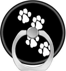 img 4 attached to 🐾 Animal Paw Prints 360 Degree Finger Stand Cell Phone Ring Holder Car Mount with Hook for Smartphone