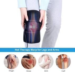 img 3 attached to USB Heated Knee Support Brace - Adjustable 3-Temperature Control for Effective Knee Injury, Arthritis, and Muscles Pain Relief - Promotes Relaxation, Relieves Knee Stiffness, Strains - Ideal for Knee, Calf, Leg, and Arm