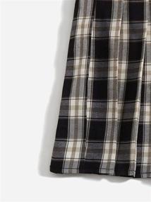 img 1 attached to 👗 Stylish Milumia Girls' Plaid Striped Pleated Clothing: Perfect for Fashionista Girls