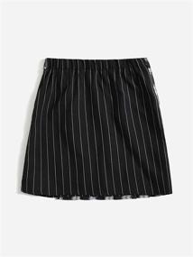 img 3 attached to 👗 Stylish Milumia Girls' Plaid Striped Pleated Clothing: Perfect for Fashionista Girls