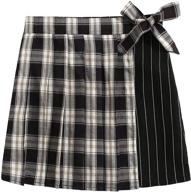 👗 stylish milumia girls' plaid striped pleated clothing: perfect for fashionista girls logo