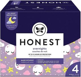 img 4 attached to ✨ The Honest Company Club Box Overnight Diapers: Starry Night, Size 4 - 54 Count - Premium Quality for Restful Nights