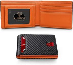 img 4 attached to 👔 Men's Leather Wallets with Enhanced Blocking Capacity - Runbox Men's Accessories