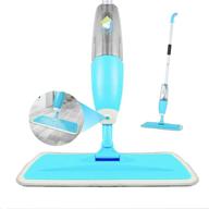 🧼 guay clean microfiber spray mop: professional swift wet and dry floor cleaning kit with swivel head and refillable bottle – blue logo