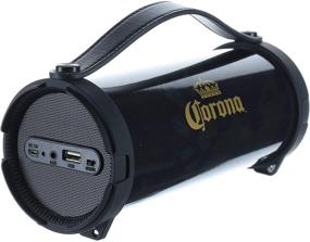 img 3 attached to Corona HiFi Portable Bluetooth Speakers - Powerful Wireless Boombox Tube Speakers | Long Lasting Rechargeable Battery | Supports Bluetooth, USB, and Aux Connections | CJHP002 | Black/Gold