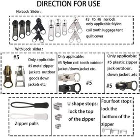 img 3 attached to 🔧 Ultimate Zipper Repair Kit: 255 Pcs Replacement Rescue Set with Installation Pliers Tool, Extension Pulls - For Clothing, Jackets, Purses, Luggage, Backpacks, Tents, Sleeping Bag