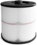 washable and reusable wet/dry cartridge filter replacement for craftsman 9-17816 - fits shop vacuum cleaners 5 gallon and larger (white) логотип