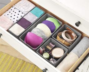 img 3 attached to 🗄️ Whitmor 6283-9871 Crosshatch Gray Drawer Organizer Set - Maximize Your Space and Declutter with These 4 Organizers