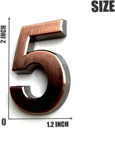 img 3 attached to 📮 Pack of 10, 2-Inch Bronze Self-Adhesive Mailbox Numbers for Apartments, Office Address by FANXUS - Includes Numbers 0-9