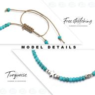 turquoise waterproof bracelet handmade adjustable logo