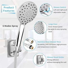 img 2 attached to Versatile Sink Faucet Sprayer Hose Attachment: 6-Spray Shower Head with Swivel Aerator and 6.5ft Hose – Ideal for Salon Hair Washing, Pet Dog Baby Bath, Garden Tub, Bathroom, Kitchen Spout – Compatible with Delta, Moen, Kohler