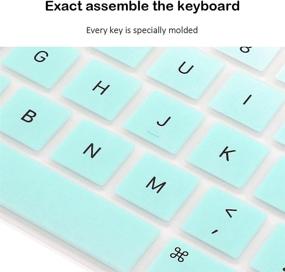 img 1 attached to 🖥️ ProElife Keyboard Cover Skin - Compatible with 2021/2020 MacBook Pro 13'' M1 Chip/Intel (Model A2338/A2289/A2251) & 2019 MacBook Pro 16'' (A2141) - U.S Layout Accessories (Ombre Mint)