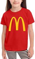 daisyly mcdonalds logo t shirt for toddler boys and girls - short sleeve black tee shirts apparel for kids logo