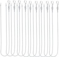 📿 crazypiercing 10pcs 18" & 24" silver plated diy snake chain necklace kit with 925 stamp & lobster clasps – ideal for jewelry making logo