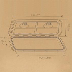 img 1 attached to 🚪 YaeMarine 24" x 14" Marine Caravan RV Deck Access Hatch & Lid (353mm x 606mm) in Black