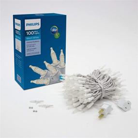 img 4 attached to 🎄 Philips 100 LED Warm White Christmas Lights - White Wire - UL Listed - Indoor/Outdoor Use - 35.33' Length - 4" Bulb Spacing - Ideal for Tree Decorating