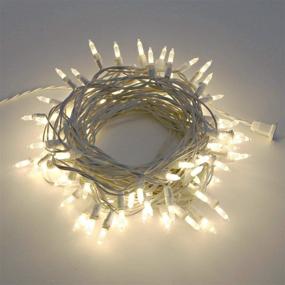 img 3 attached to 🎄 Philips 100 LED Warm White Christmas Lights - White Wire - UL Listed - Indoor/Outdoor Use - 35.33' Length - 4" Bulb Spacing - Ideal for Tree Decorating