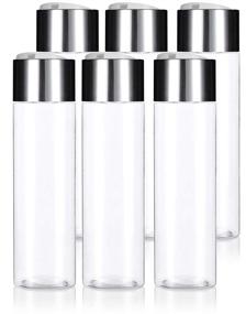 img 4 attached to 🧴 Travel-Friendly Shampoo and Conditioner Bottles: Professional Cylinder Design with Convenient Accessories