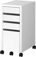 📦 white ikea micke drawer unit with drop file storage логотип