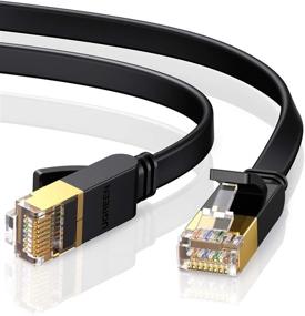 img 4 attached to 🔌 UGREEN Кабель Ethernet Cat 7: Высокоскоростной, плоский гигабитный RJ45 LAN-кабель, скорость 10 Гбит/с, экранированный, совместимый с игровыми консолями PS5, PS4, PS3, Xbox, ПК, ноутбуками, модемами, маршрутизаторами и компьютерами, 6 футов