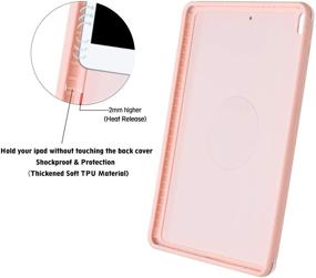 img 3 attached to 🎀 LovRug Pink iPad Case 10.2 Inch - 9th/8th/7th Gen 2021/2020/2019 | Pencil Holder, 360° Rotating Stand, Shockproof Protective Cover