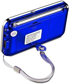 img 3 attached to YMDJL Portable AM FM Radio with Bluetooth Speaker, SD Card Player, and Rechargeable Battery - Blue