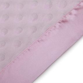 img 1 attached to 🎁 Top-rated Pro Goleem Baby Soft Minky Dot Blanket with Silky Satin Backing – Ideal Christmas Baby Gift for Girls in Pink (30’’ x 40’’)