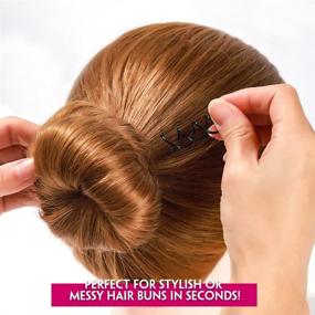 img 2 attached to 💫 FANDAMEI 50PCS Spiral Hair Pins: Non-Scratch Round Tips for Women's DIY Bun Hair Style - Twist, Spin, and Secure with Spiral Bobby Pins in Black