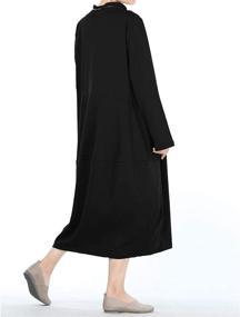 img 1 attached to 👗 Womens Fall Turtleneck Oversized Dress with Pockets by Mordenmiss