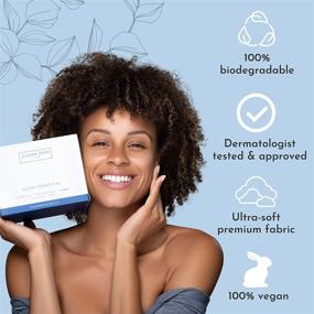 img 1 attached to 🌿 Комплект из 50 экологичных полотенец для лица Clean Skin Club XL - одноразовые салфетки для снятия макияжа, одобренные дерматологами, веганские и без жестокости, супер мягкие (50 штук, одна коробка).