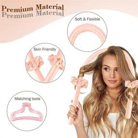 img 3 attached to 🌀 TopazBeauty: TikTok Heatless Hair Curler Headband - Achieve Silk Curls with No Heat Overnight!