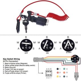 img 2 attached to 🔑 Yixin 175974 5005801 Ignition Switch & Key Assembly: Safety Lanyard for OMC Johnson Evinrude BRP 40-200HP Outboard Motor