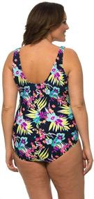 img 1 attached to Caribbean Sand Surplice Swimsuit Multicolored Women's Clothing in Swimsuits & Cover Ups