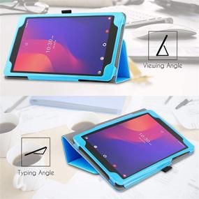 img 2 attached to 📱 Famavala Folio Case Cover for T-Mobile Alcatel Joy Tab 2 8-inch Tablet Model 9032Z 2020 Released - Stylish Blue Protection