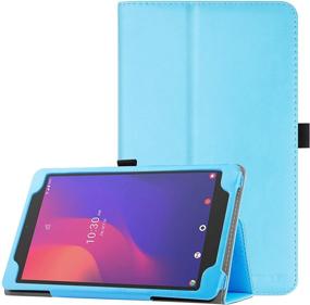 img 4 attached to 📱 Famavala Folio Case Cover for T-Mobile Alcatel Joy Tab 2 8-inch Tablet Model 9032Z 2020 Released - Stylish Blue Protection