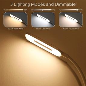 img 2 attached to 💡 Consciot LED Desk Lamp with Wireless Charger, USB Charging Port, 3 Lighting Modes, and 360° Adjustable Gooseneck - Versatile Table Light for Bedroom, Office, and Study