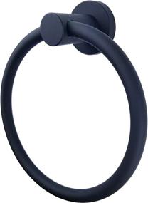 img 4 attached to 🖤 Buona Casa Designer Series Black Towel Ring: Modern & Luxurious Matte Black Hand Towel Holder for Bathroom or Kitchen - 100% Stainless Steel