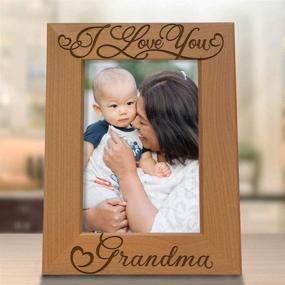 img 1 attached to ❤️ I Love You Grandma: Engraved Natural Wood Picture Frame for Grandparent's Day - Best Grandma Ever, Grandma & Me, 4x6 Vertical (from Granddaughter/Grandson)