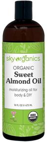 img 4 attached to Sky Organics Organic Sweet Almond Oil - 16 oz, 100% Pure Cold-Pressed Body Oil for Skin, Hair, and DIY Massages - Natural USDA Certified Organic Almond Oil