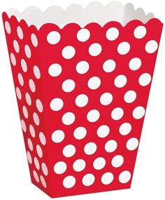 img 2 attached to 🍿 8ct Red Popcorn Treat Boxes with Polka Dot Design