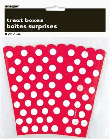 img 1 attached to 🍿 8ct Red Popcorn Treat Boxes with Polka Dot Design