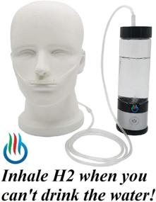 img 3 attached to 💦 H2 USB Sport MAXX: Powerful Hydrogen Water Generator with Glass Bottle and Inhaler Adapter (Silver)