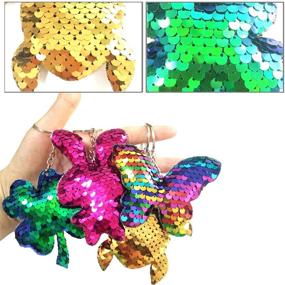 img 3 attached to 🎁 Danirora Sequin Keychains - Pack of 30 Girls Party Favors, Ideal Birthday Goodie Bag Fillers, Valentines Keychains, and Carnival Prize Box Toys for Girls