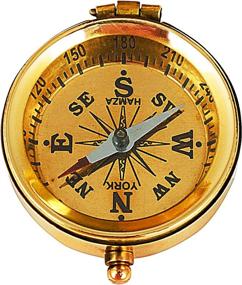 img 2 attached to 🧭 Solid Brass Classic Pocket Size Camping Compass - 1.75 Inch Hiking Climbing Biking Hunting Survival Compass - Outdoor Navigation Directional Nautical Compass - Unique Birthday Gifts for Kids