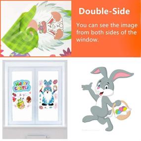 img 1 attached to 🐇 Easter Window Clings - Double Sided Removable Decals for Home, Office, Kids School Party Decorations Supplies | Easter Window Stickers