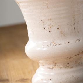 img 3 attached to 🏺 Sullivans Ceramic Vase - 5 x 6 - Distressed White: Elegant Home Decor Accent