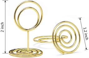img 1 attached to 💍 Jofefe 20pcs Mini Gold Place Card Holders - Perfect Table Number Stands for Weddings & Anniversaries!
